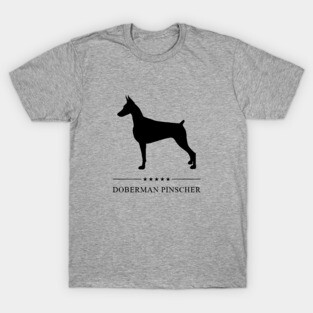 Doberman Pinscher Black Silhouette T-Shirt