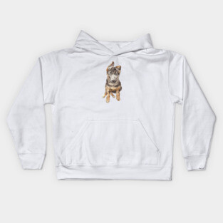German Shepherd Puppy Kids Hoodie