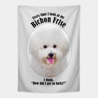 Lucky Bichon Tapestry