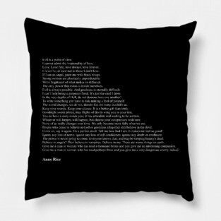 Anne Rice Quotes Pillow