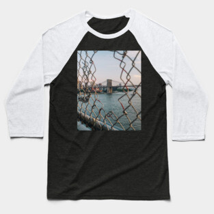 Brooklyn Bridge Fence Baseball T-Shirt
