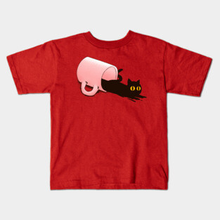 Black Catfee Kids T-Shirt