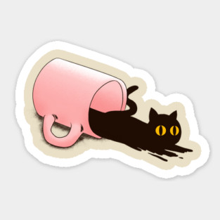 Black Catfee Sticker