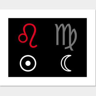 Leo Sun Virgo Moon Zodiac Sign Posters and Art