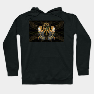 Nefertari Protecting Golden Key Of Life "ANKH" Mask Hoodie