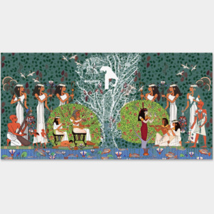 Ancient Egyptian Paradise "Tree Goddess" Mask Posters and Art