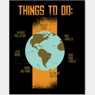 Save the planet - environment green Posters and Art