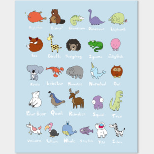 Animal Alphabet Posters and Art