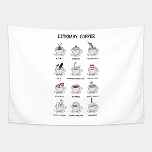 Literary coffee Tapestry