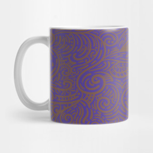 Purple and Bronze Modern Paisley Mug