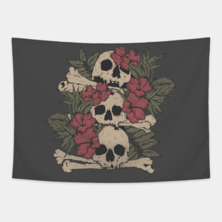 Skull and Crossbones Tapestry