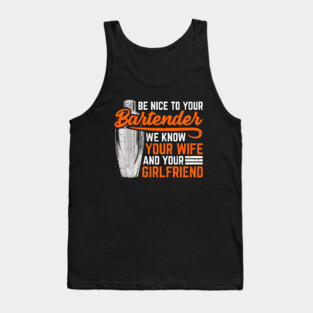 Funny Bartender Barkeeper Gift Tank Top