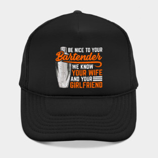 Funny Bartender Barkeeper Gift Hat
