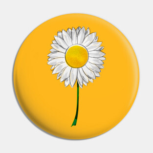 Daisy Flower Pin