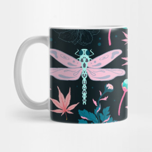 Flowers and insects surface pattern Mug