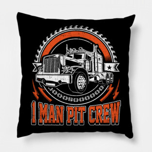1 Man Pit Crew Trucker Gift Pillow