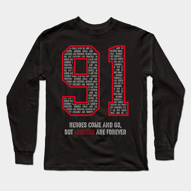Rodman Basketball Legends The Worm Chicago 91 Long Sleeve T-Shirt by TEEWEB