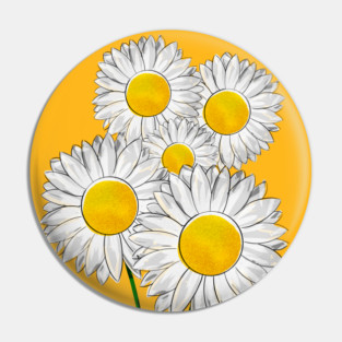 Daisy Flowers Pin