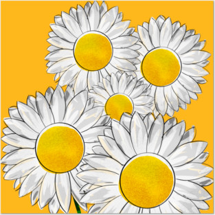 Daisy Flowers Posters and Art