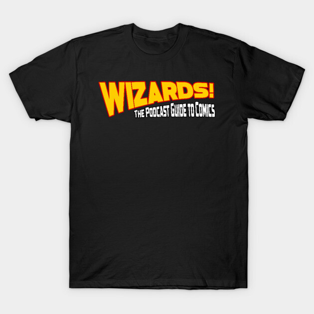 WIZARDS! Logo Orange/Red T-Shirt by WIZARDS - The Podcast Guide to Comics