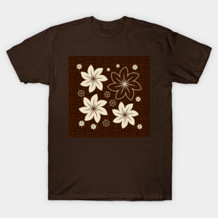 Brown floral design T-Shirt