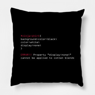 Ninja Level: Coder Pillow