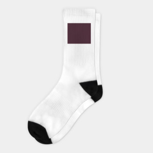 Dark Burgundy Plain Solid Color Socks