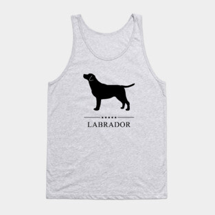 Labrador Retriever Black Silhouette Tank Top