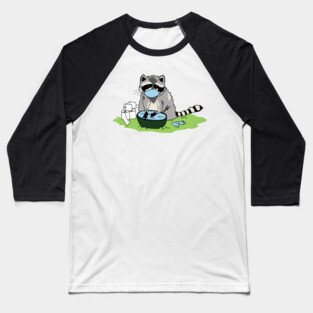 Corona Raccoon Blue Mask Baseball T-Shirt