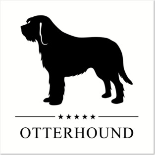 Otterhound Black Silhouette Posters and Art