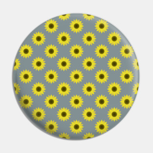 Sunflowers Neck Gator Gray Sunflower Pin