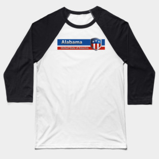 Alabama - United State of America Baseball T-Shirt