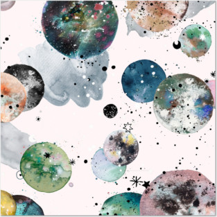 Pocket - COSMIC PLANETS AND STARS MULTICOLORED Posters and Art