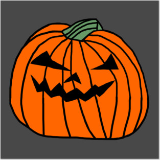 Big Halloween Horror Pumpkin Posters and Art