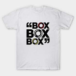 "Box Box Box" Formula 1 Tyre Compound Design T-Shirt