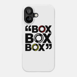 "Box Box Box" Formula 1 Tyre Compound Design Phone Case