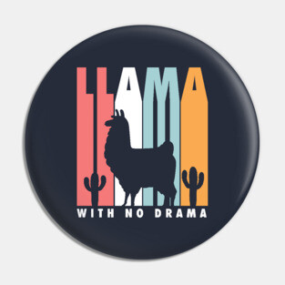 Llama with no drama Pin