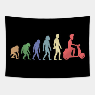Evolution Moped Vintage Tapestry