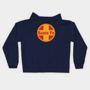 Santa Fe Railroad Logo - Clean Red/Yellow Kids Hoodie