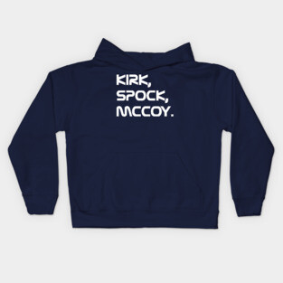 Kirk, Spock, McCoy. Kids Hoodie