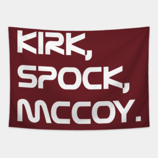 Kirk, Spock, McCoy. Tapestry