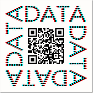 Punchcard data (QR, 3D) Posters and Art