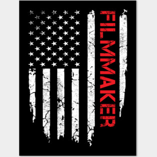Filmmaker American Flag 4th of July Patriotic Gift Posters and Art