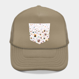 Pocket - INK SOFT FLOWERS SUNSHINE DEGRADE Hat