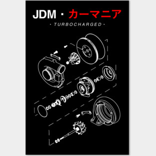 JDM Enthusiast Turbocharged Posters and Art