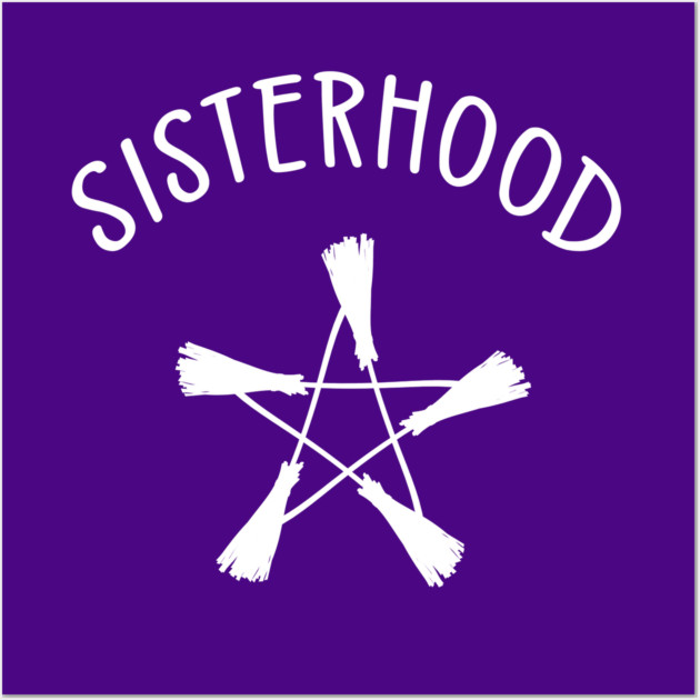 Sisterhood Broomstick Pentagram Cheeky witch® Wall Art by Cheeky Witch