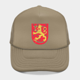 Finland Lion Coat Of Arms / Retro Faded Design Hat