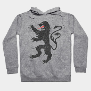 German Heraldic Saxony Lion / Faded Style Design Hoodie