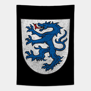 Bavaria Germany / Faded Style Coat Of Arms Tapestry