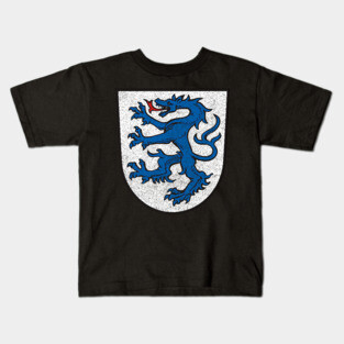 Bavaria Germany / Faded Style Coat Of Arms Kids T-Shirt